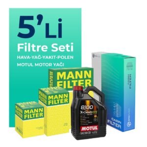 MANN Audi A5 2.0 Dizel Filtre Bakım Seti Motul Motor Yağlı (2008-2017) 5 Li