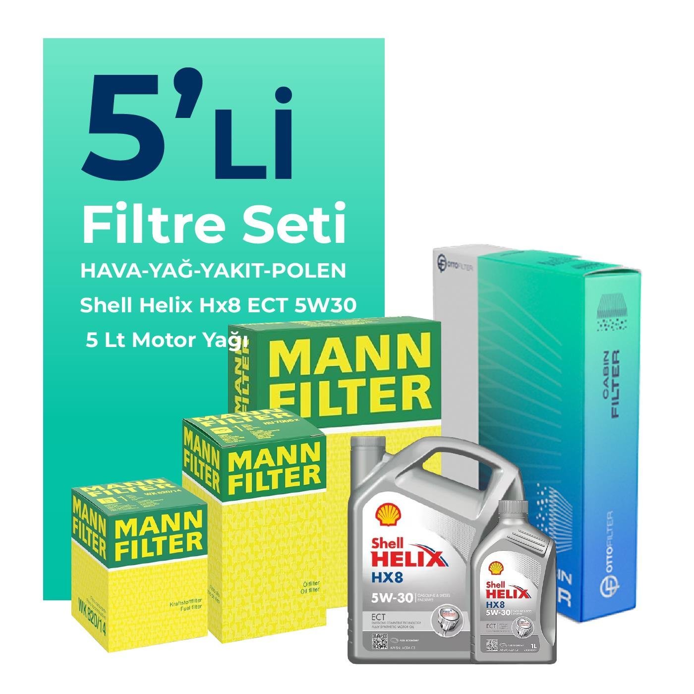 mann-audi-a6-2-0-dizel-quatro-190-hp-filtre-bakim-seti-shell-motor-yagli-2015-2018-5-li-106059 MANN Audi A6 2.0 Dizel QUATRO 190 HP Filtre Bakım Seti Shell Motor Yağlı (2015-2018) 5 Li - Görsel 1