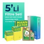 MANN BMW 5.20 Dizel Filtre Bakım Seti Castrol Motor Yağlı (2005-2008) 5 Li - Görsel 2