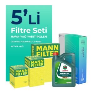 MANN Fiat Doblo 1.3 Dizel Filtre Bakım Seti Castrol Motor Yağlı EURO 6 (2015-2022) 5 Li