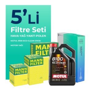 MANN Fiat Egea 1.6 Dizel Filtre Bakım Seti Motul Motor Yağlı (2015-2023) 5 Li