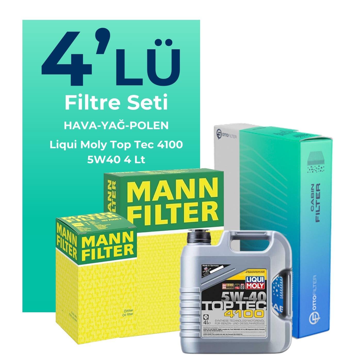 mann-fiat-linea-1-4-benzin-filtre-bakim-seti-liqui-moly-motor-yagli-2009-2017-4-lu-122180 MANN Fiat Linea 1.4 Benzin Filtre Bakım Seti Liqui Moly Motor Yağlı (2009-2017) 4 Lü - Görsel 1