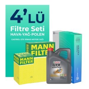 MANN Fiat Siena 1.2 Benzinli Filtre Bakım Seti Castrol Motor Yağlı (2000-2012) 4 Lü