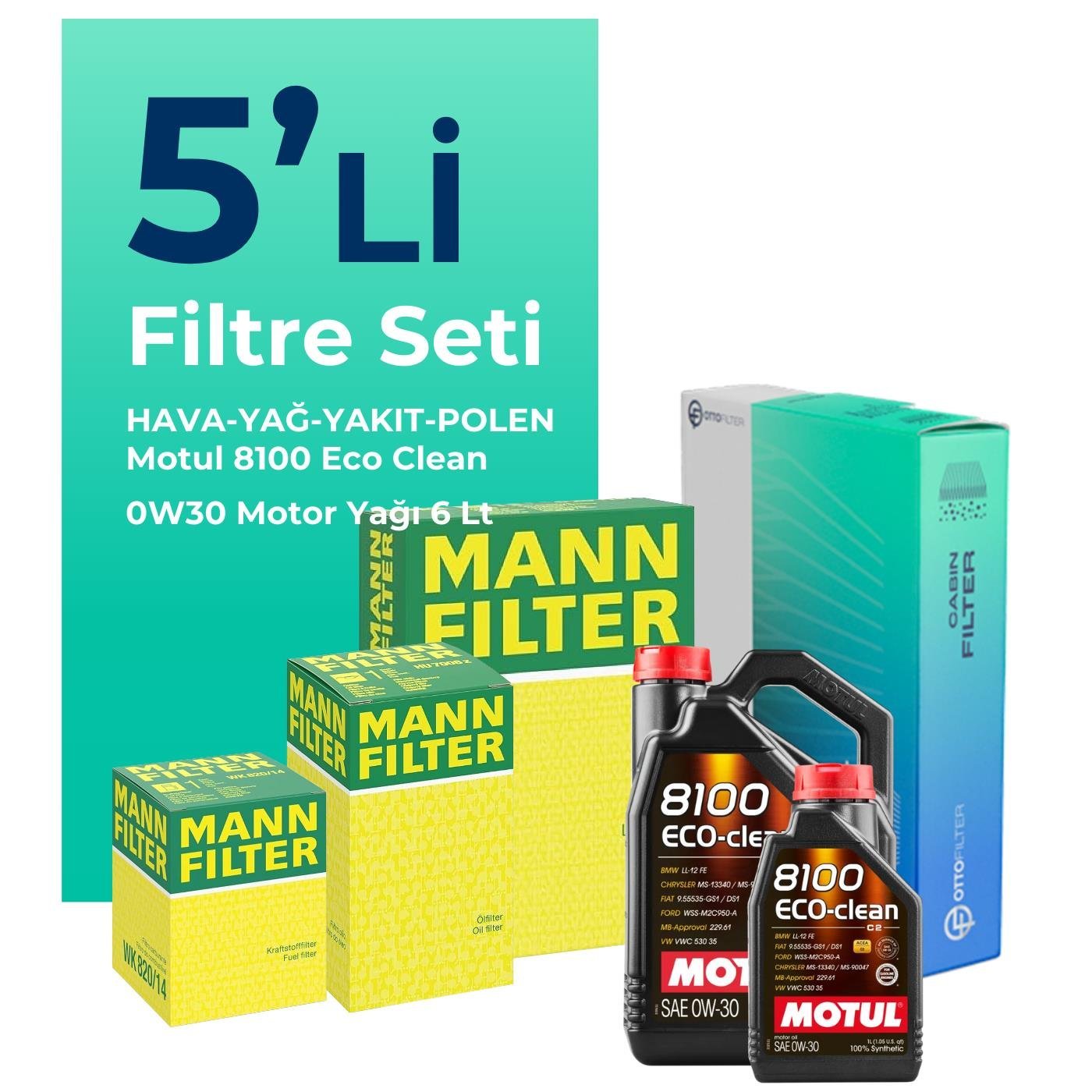 mann-ford-mondeo-2-0-dizel-filtre-bakim-seti-motul-motor-yagli-2015-2018-5-li-120048 MANN Ford Mondeo 2.0 Dizel Filtre Bakım Seti Motul Motor Yağlı (2015-2018) 5 Li - Görsel 1