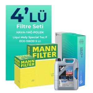 MANN Ford Puma 1.0 Benzin Filtre Bakım Seti Liqui Moly Motor Yağlı (2020-2024) 4 Lü