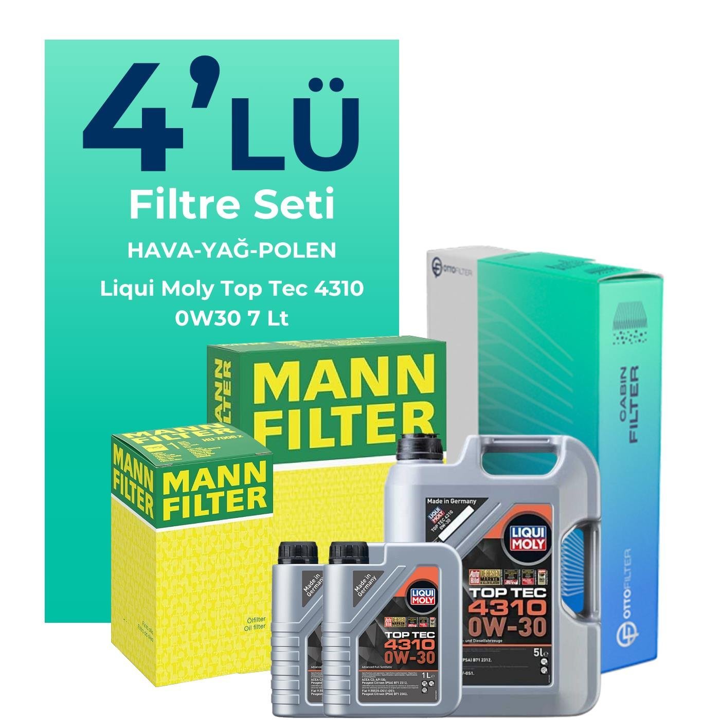 mann-ford-ranger-2-0-ecoblue-filtre-bakim-seti-liqui-moly-motor-yagli-2019-2022-4-lu-122629 Mann Ford Ranger 2.0 EcoBlue Filtre Bakım Seti Liqui Moly Motor Yağlı (2019-2022) 4 Lü - Görsel 1
