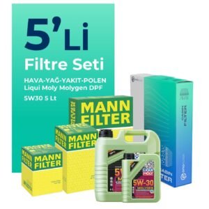 MANN Hyundai Accent Blue 1.6 Dizel Filtre Bakım Seti Liqui Moly Motor Yağlı (2011-2019) 5 Li