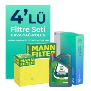MANN Kia Ceed 1.0 Benzin Filtre Bakım Seti Castrol Motor Yağlı (2019-2022) 4 Lü