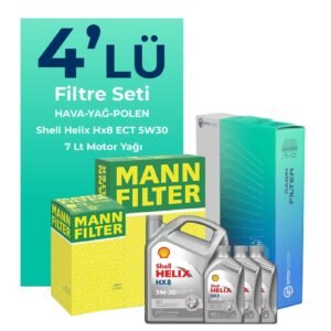 MANN Kia Sorento 2.2 Dizel Filtre Bakım Seti Shell Motor Yağlı (2010-2012) 4 Lü