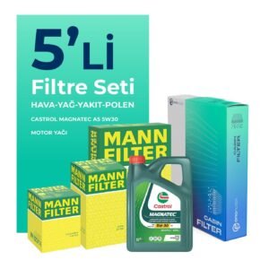 MANN Kia Sorento 2.5 Dizel Filtre Bakım Seti Castrol Motor Yağlı (2006-2011) 5 Li