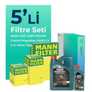 MANN Kia Soul 1.6 Dizel Filtre Bakım Seti Castrol Motor Yağlı (2010-2014) 5 Li