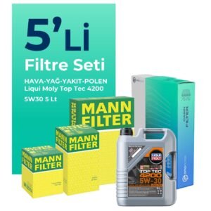 MANN Mazda CX-3 1.5 Skyactiv Filtre Bakım Seti Liqui Moly Motor Yağlı (2015-2018) 5 Li