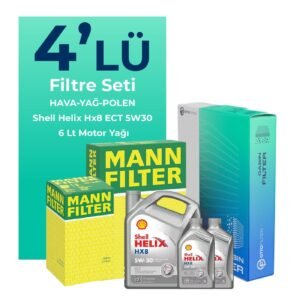 MANN Mercedes A180 Dizel Filtre Bakım Seti Shell Motor Yağlı (2018-2022) 4 Lü