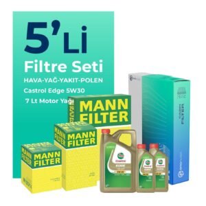 MANN Mercedes C200 Dizel Filtre Bakım Seti Castrol Motor Yağlı (2014-2018) 5 Li