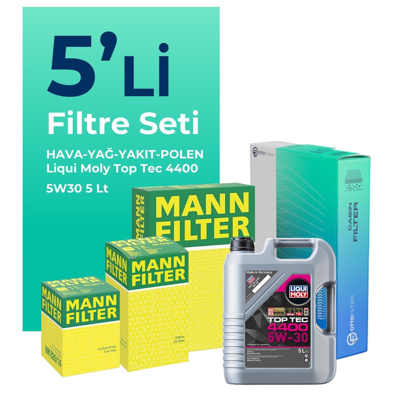 mann-mercedes-citan-1-5-dizel-filtre-bakim-seti-liqui-moly-motor-yagli-2012-2020-5-li-128194 MANN Mercedes Citan 1.5 Dizel Filtre Bakım Seti Liqui Moly Motor Yağlı (2012-2020) 5 Li - Görsel 1