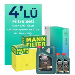 MANN Mercedes E220 Dizel Filtre Bakım Seti Castrol Motor Yağlı (2003-2009) 4 Lü