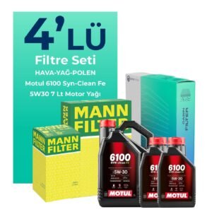 MANN Mercedes E250 Benzin Filtre Bakım Seti Motul Motor Yağlı (2013-2015) 4 Lü