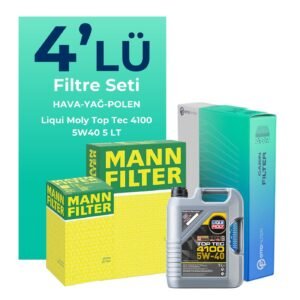 MANN Nissan Qashqai 1.6 Benzin Filtre Bakım Seti Liqui Moly Motor Yağlı (2007-2013) 4 Lü