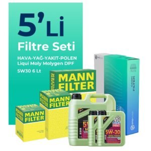 MANN Opel Antara 2.0 Dizel Filtre Bakım Seti Liqui Moly Motor Yağlı (2006-2011) 5 Li