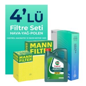 MANN Opel Corsa 1.3 Dizel Filtre Bakım Seti Castrol Motor Yağlı (2007-2011) 4 Lü