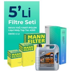 MANN Opel Corsa 1.3 Dizel Filtre Bakım Seti Liqui Moly Motor Yağlı (2011-2014) 5 Li