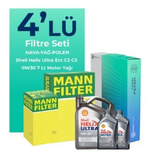 MANN Peugeot Boxer 2.2 Dizel BLUEHDi Filtre Bakım Seti Shell Motor Yağlı (2019-2024) 4 Lü