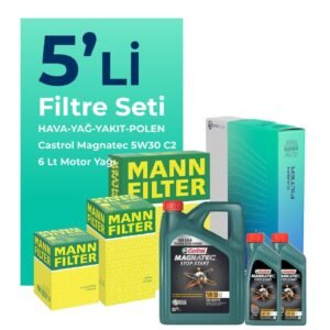 MANN Range Rover Sport 3.0 Dizel Filtre Bakım Seti Castrol Motor Yağlı (2013-2018) 5 Li