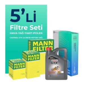 MANN Renault Master 2.3 Dizel Filtre Bakım Seti Castrol Motor Yağlı (2011-2021) 5 Li