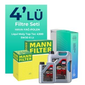 MANN Renault Megane 1.3 Benzin TCe Filtre Bakım Seti Liqui Moly Motor Yağlı (2019-2024) 4 Lü
