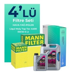 MANN Renault Megane 1.6 Dizel Filtre Bakım Seti Liqui Moly Motor Yağlı (2016-2018) 4 Lü