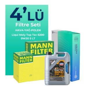 MANN Volkswagen Golf 1.5 TSi Filtre Bakım Seti Liqui Moly Motor Yağlı (2020-2024) 4 Lü